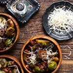 crispy instant pot brussels sprouts with bacon featured image