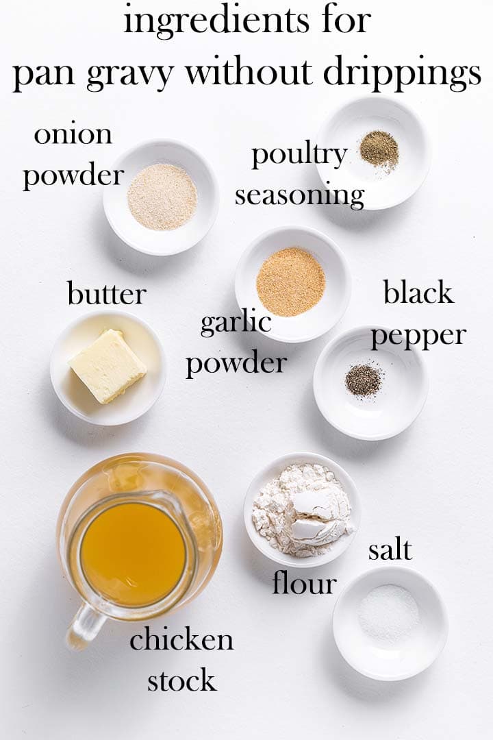 ingredients for pan gravy without drippings