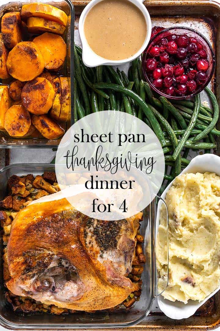 sheet pan thanksgiving dinner for 4 graphic
