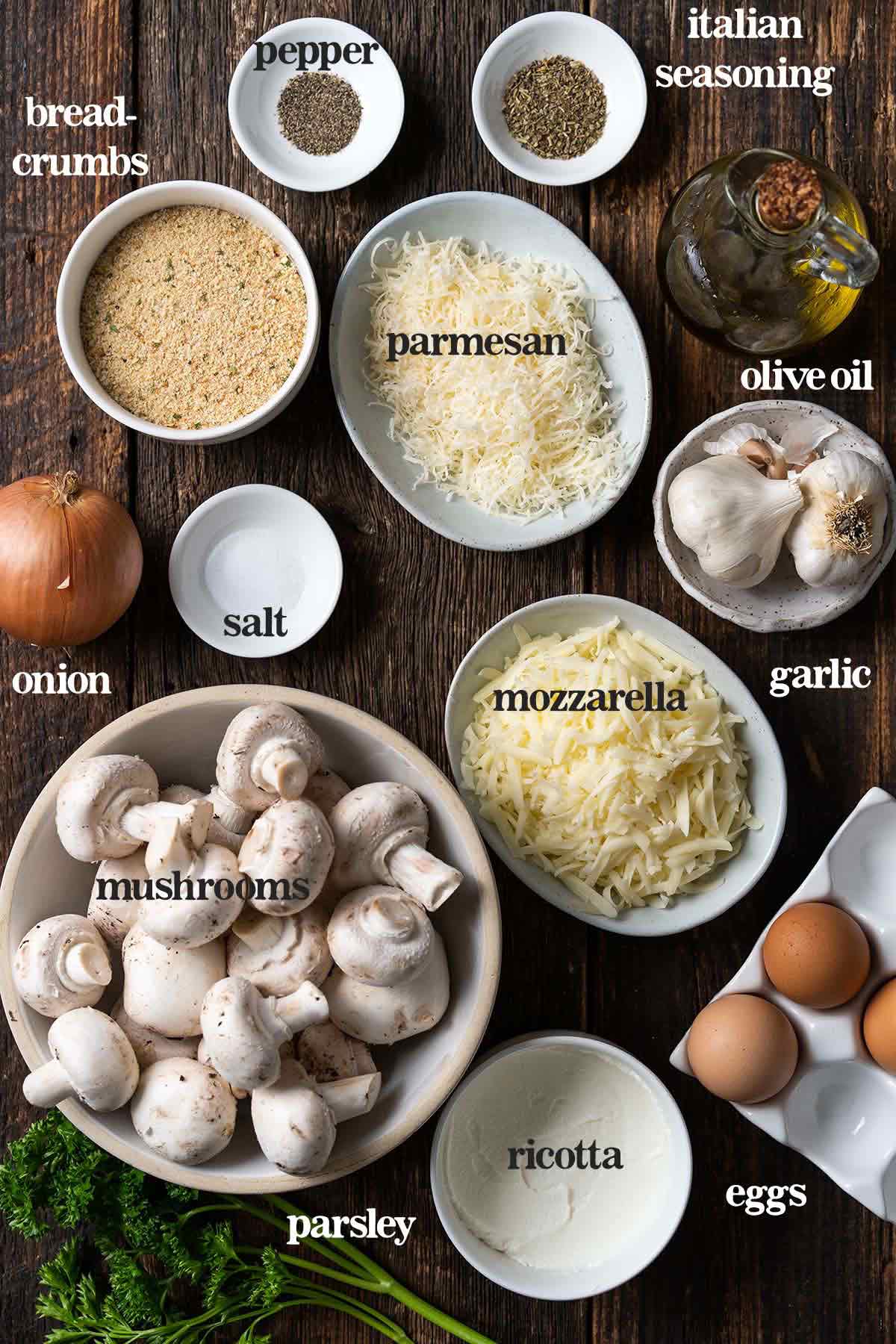 cheesy vegetarian stuffed mushrooms recipe