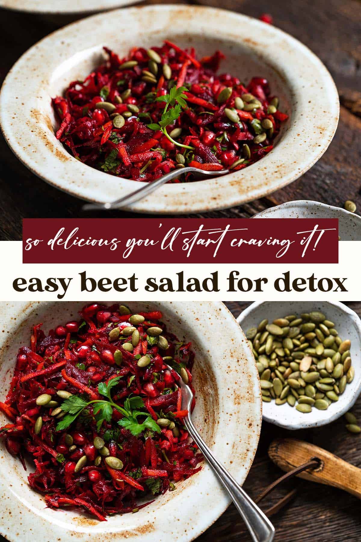 easy beet salad for detox recipe pin