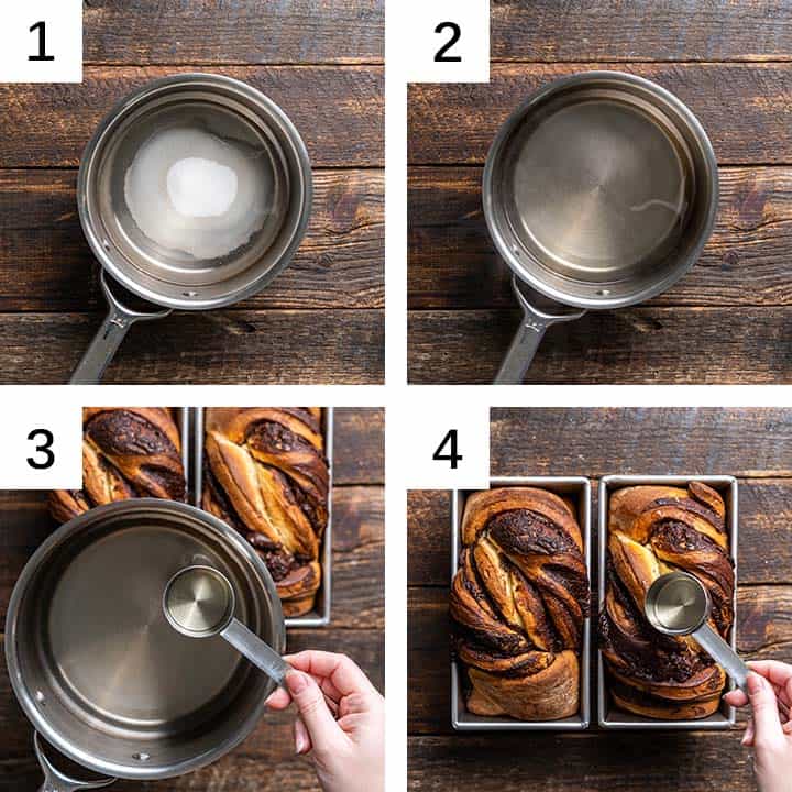 how to baste babka with simple syrup