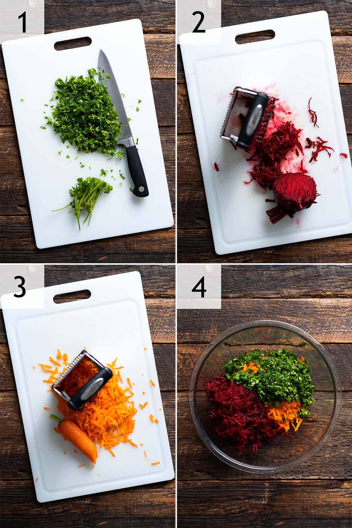 how to make raw beet carrot parsley salad