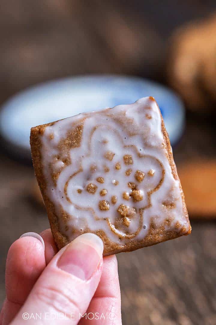 iced speculaas cookie