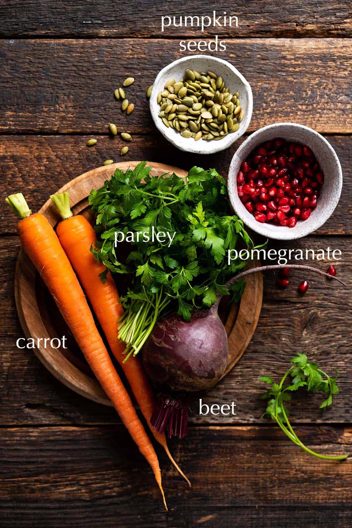raw beet carrot parsley salad ingredients