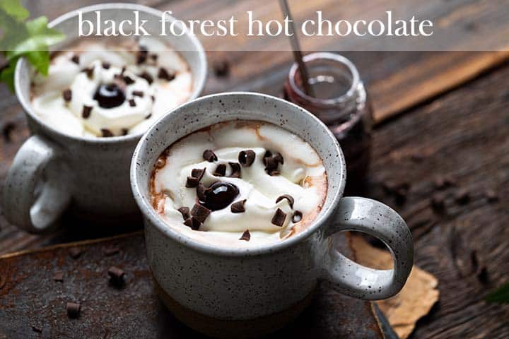 black forest hot chocolate with description