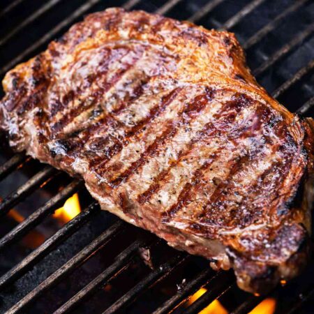 perfect grilled ribeye steak featured image