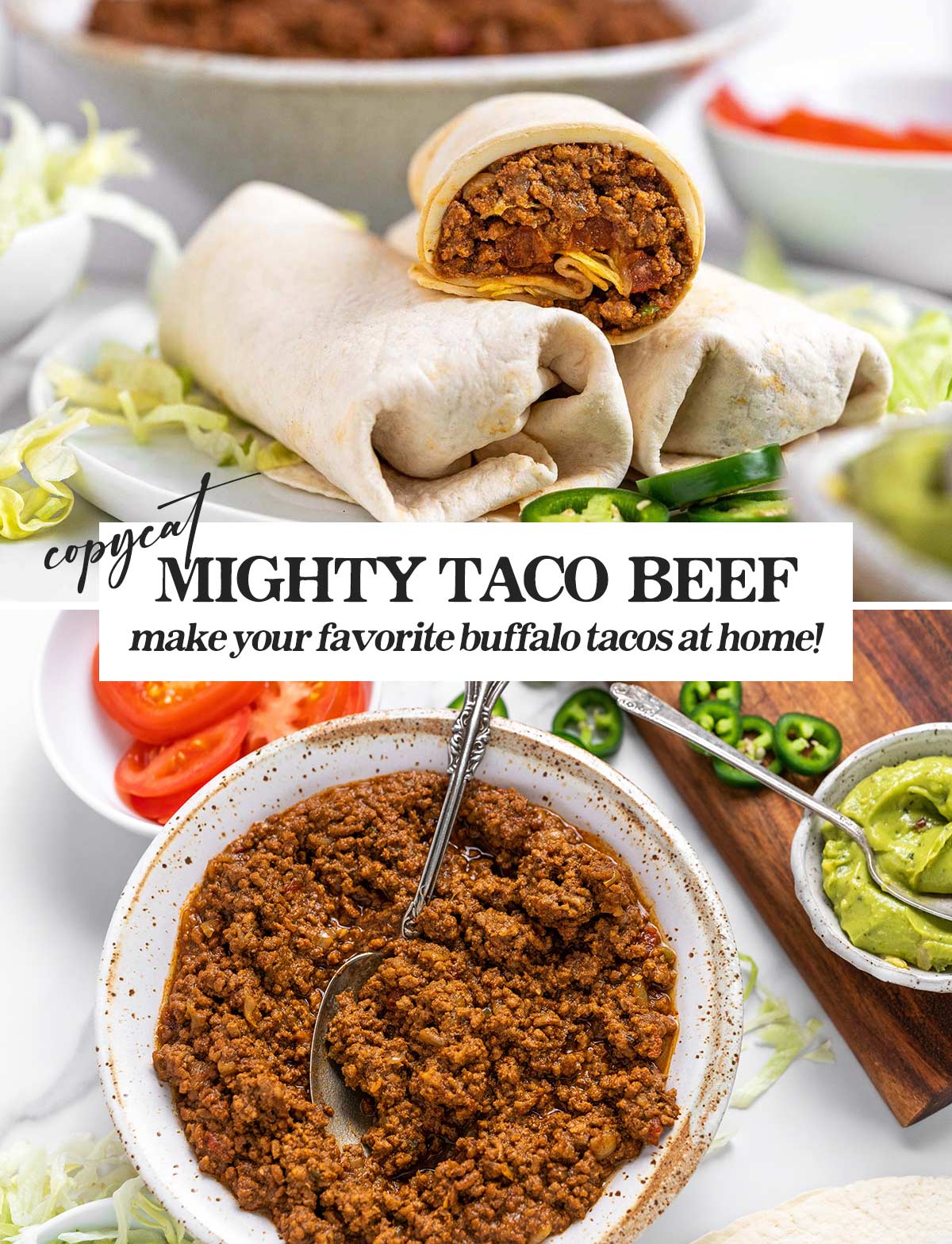 copycat mighty taco beef recipe pin
