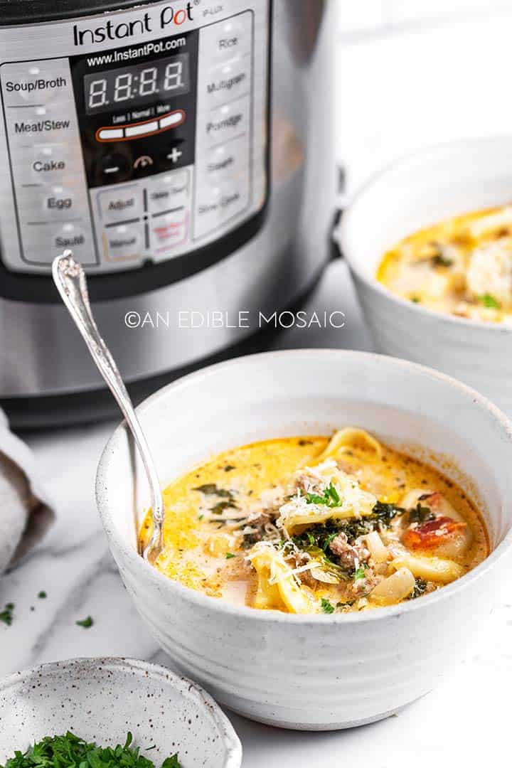 creamy tortellini soup in instant pot