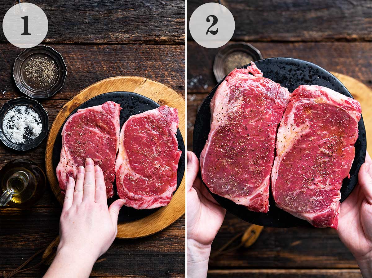 how to season a well marbled ribeye