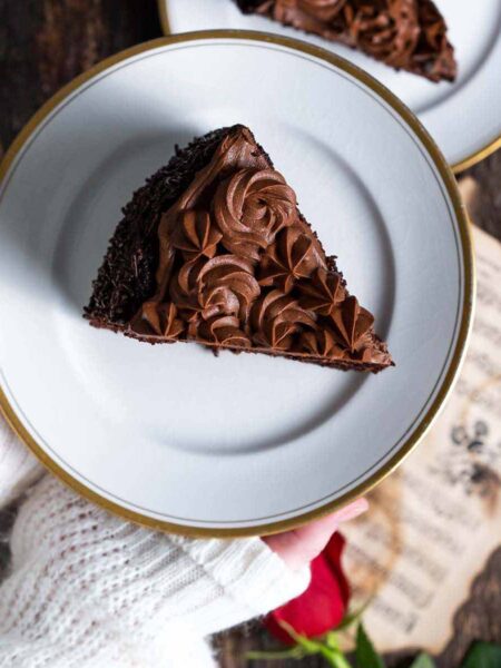 small chocolate cake recipe featured image