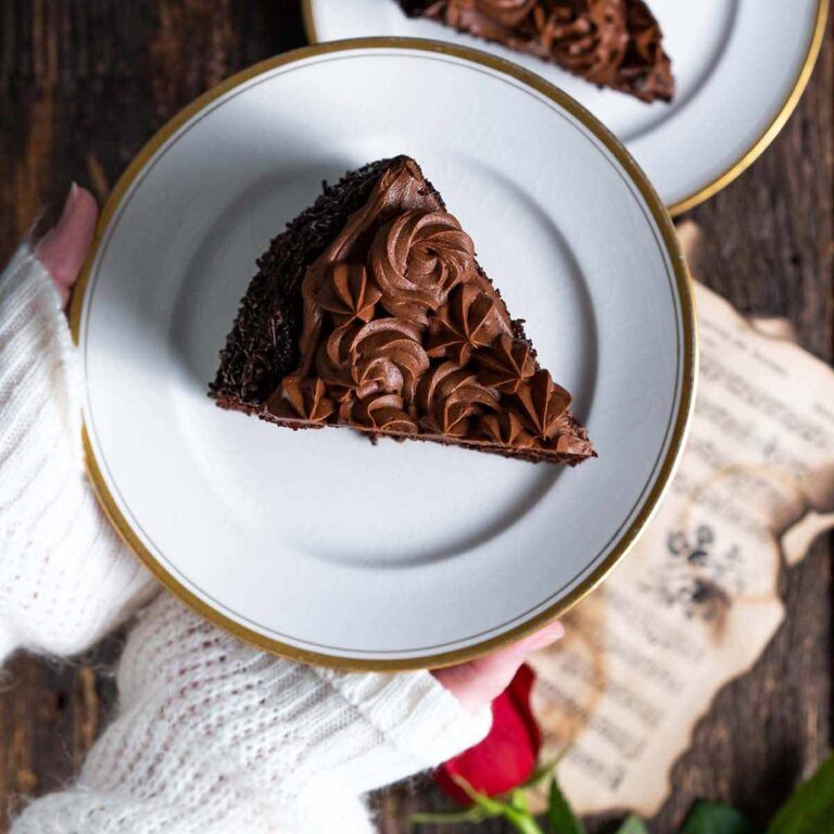 small chocolate cake recipe featured image