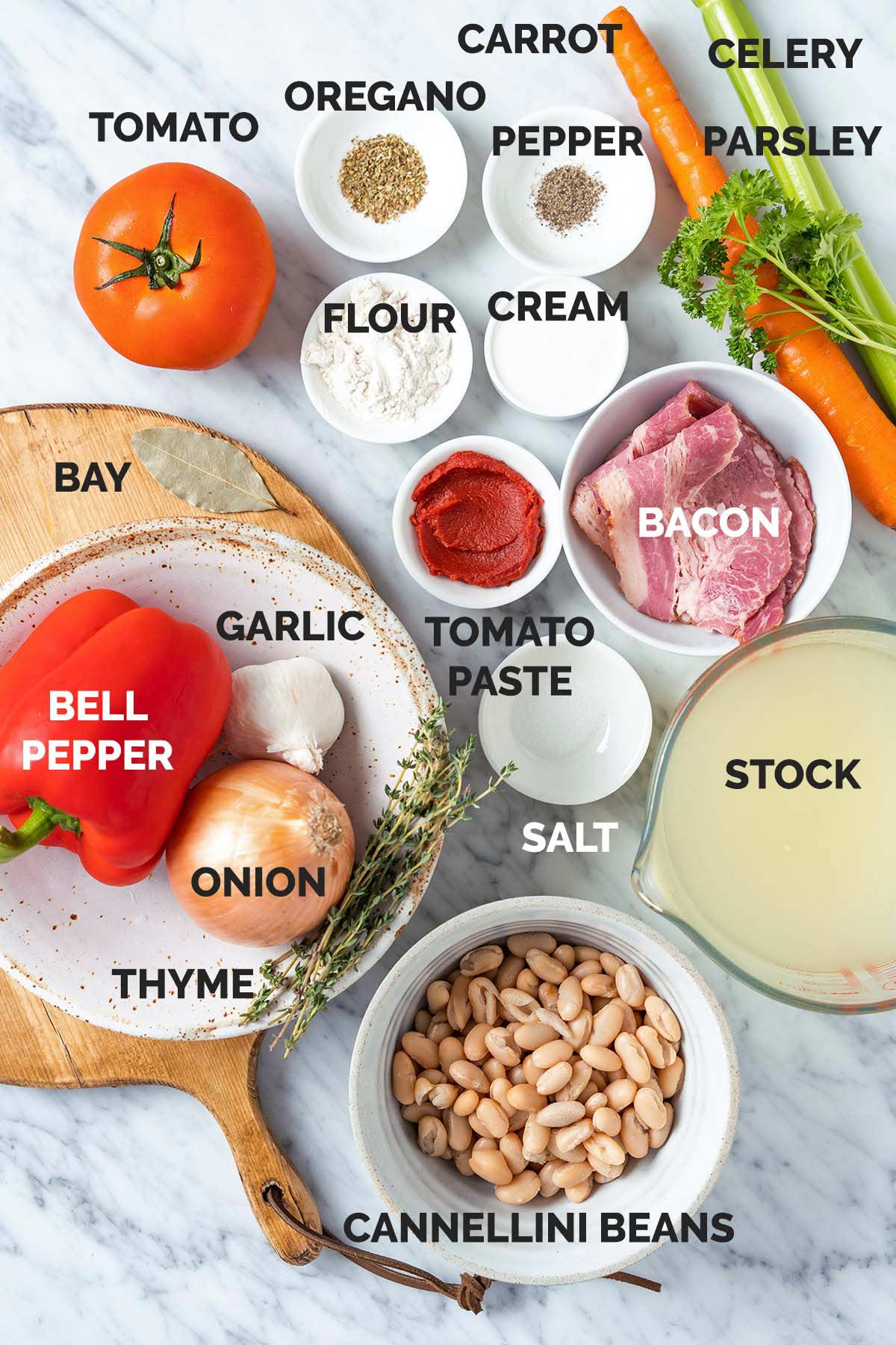 healthy white bean chowder ingredients