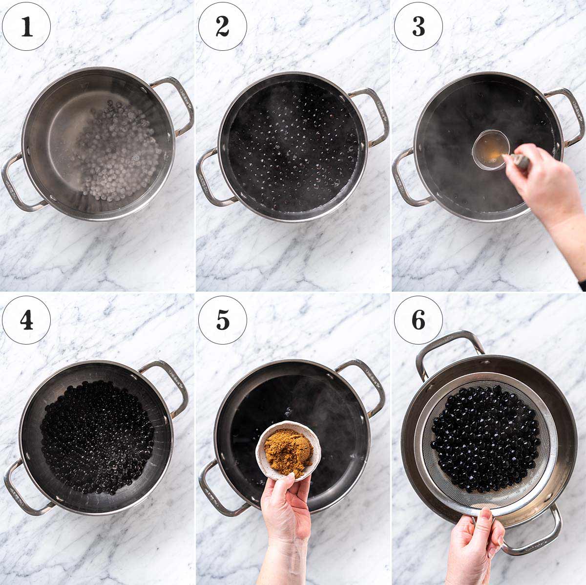 how to make black tapioca boba pearls