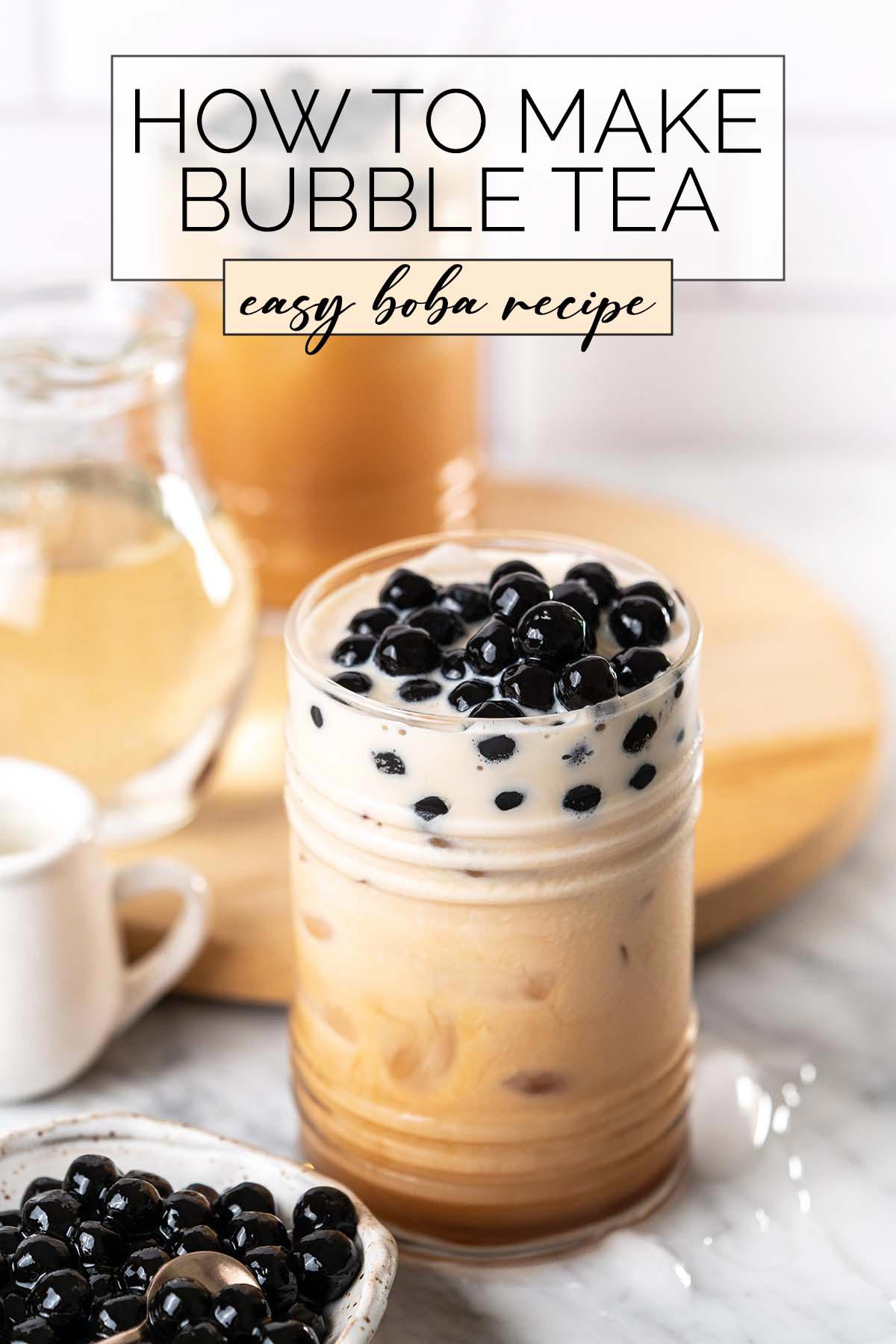 how to make bubble tea easy boba recipe pin