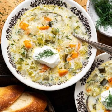 polish dill pickle soup recipe featured image