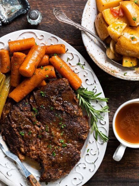 best crockpot pot roast dinner featured image