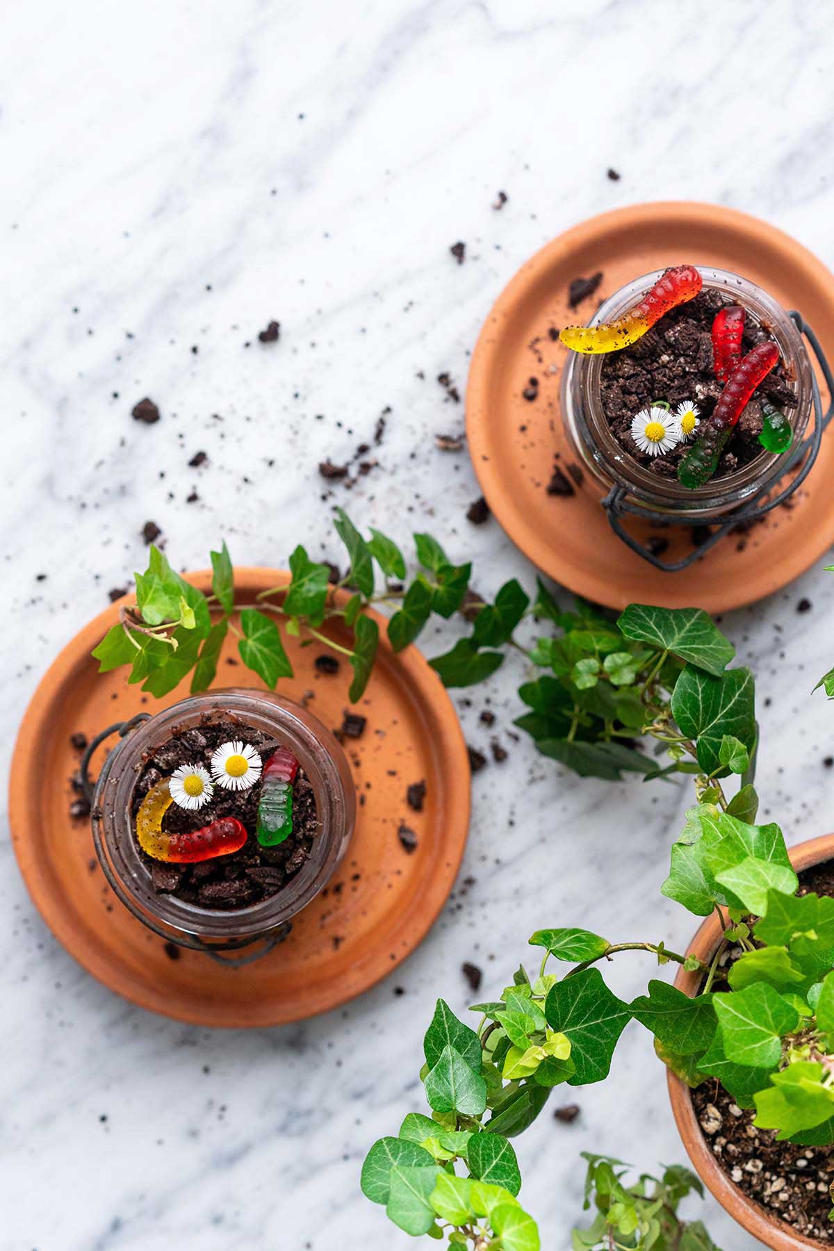 gummy worms in dirt chocolate pudding recipe