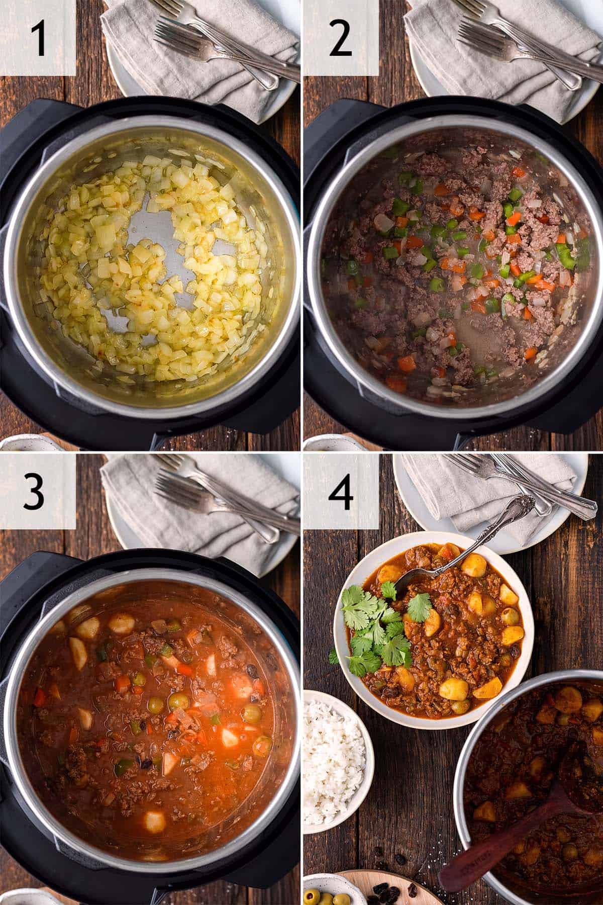 how to make homemade picadillo in the instant pot