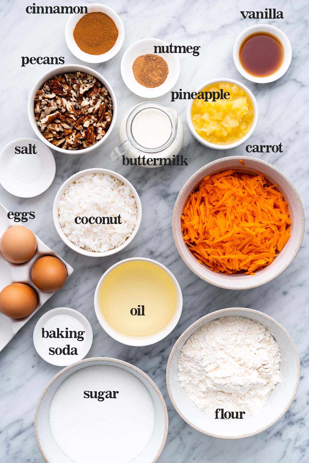 carrot cake ingredients