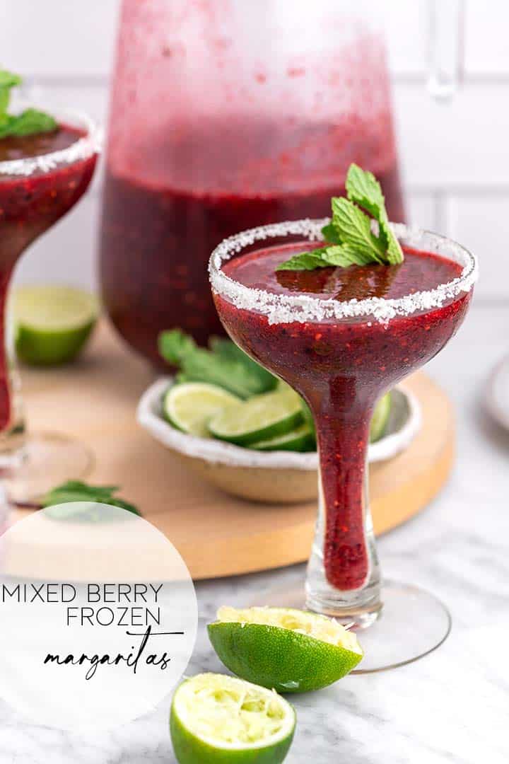 mixed berry frozen margaritas graphic