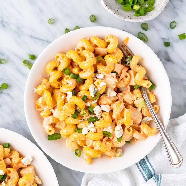 best easy buffalo chicken pasta featured image