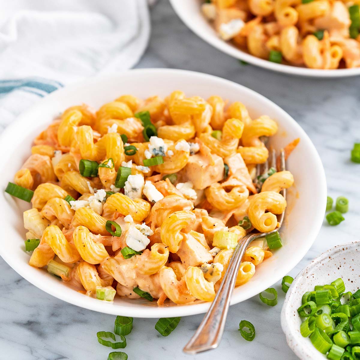 buffalo chicken pasta salad recipe featured image
