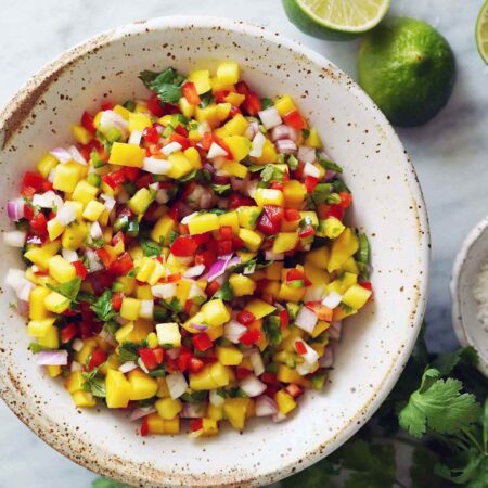 fresh mango salsa recipe featured image