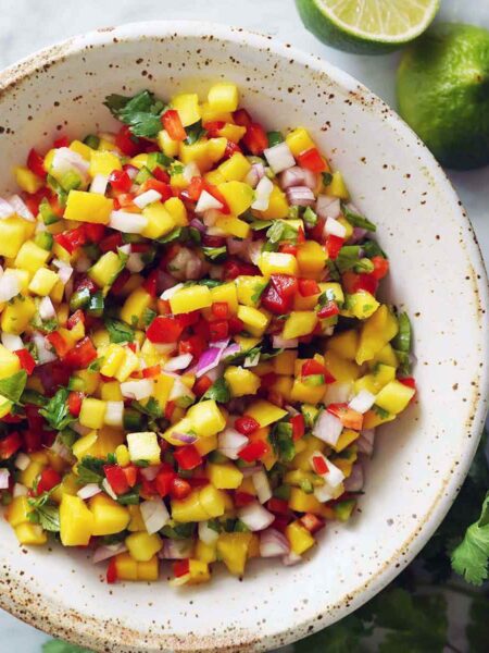 fresh mango salsa recipe featured image