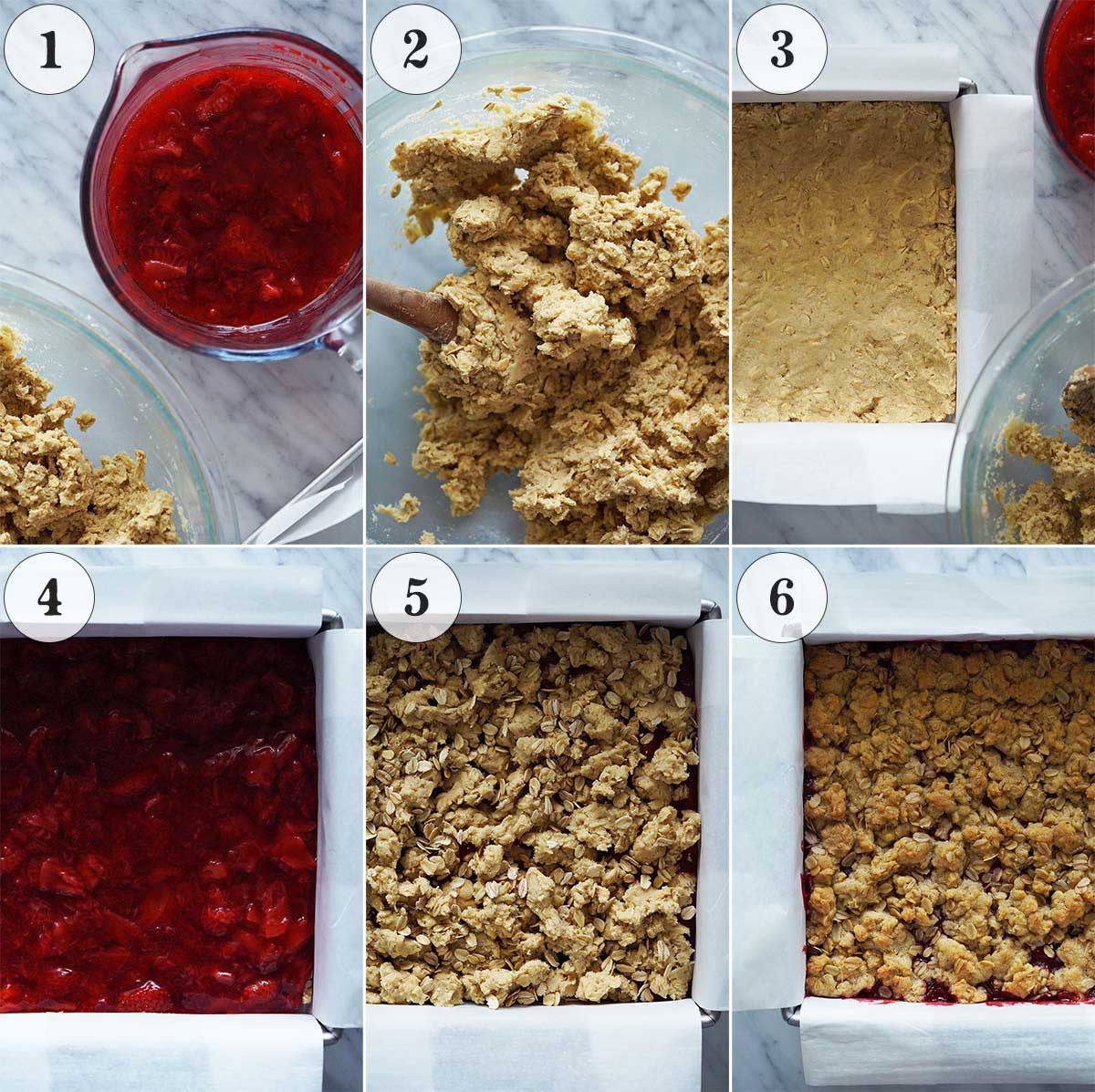 how to make strawberry oat crumb bars from scratch