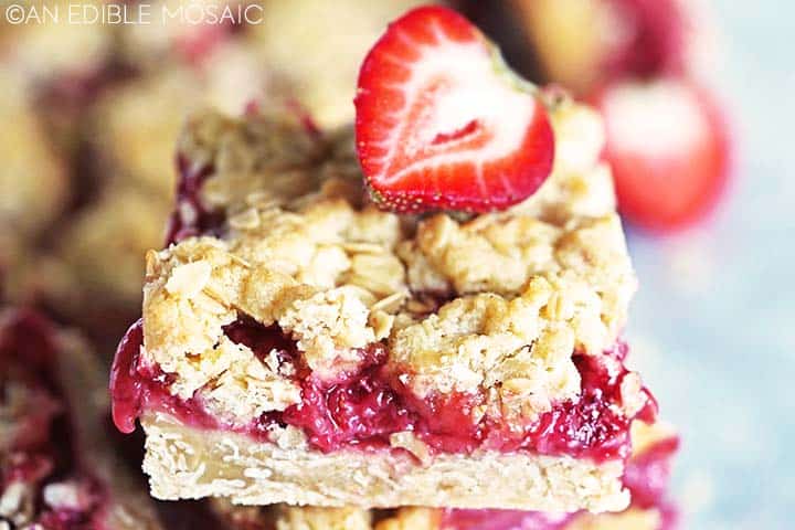 strawberry oatmeal crumb bar cookies recipe