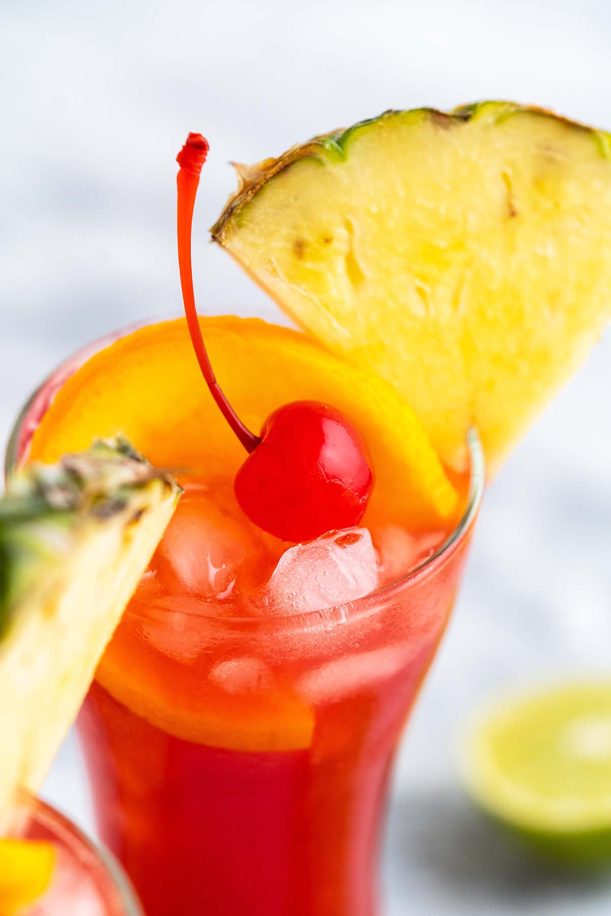 adult fruit punch in glass