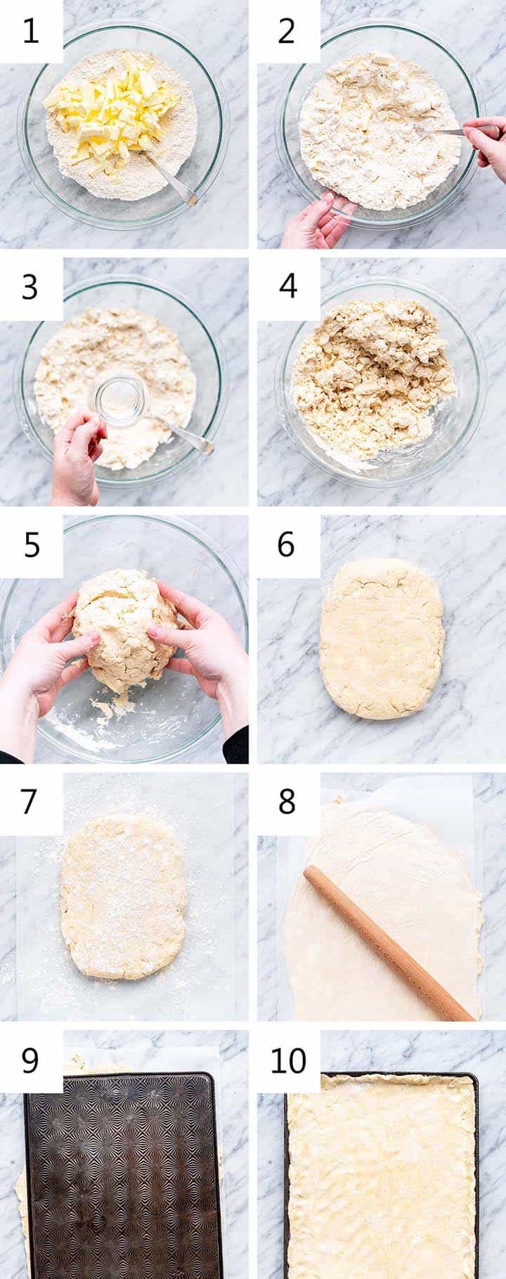 how to make and roll out pie dough from scratch