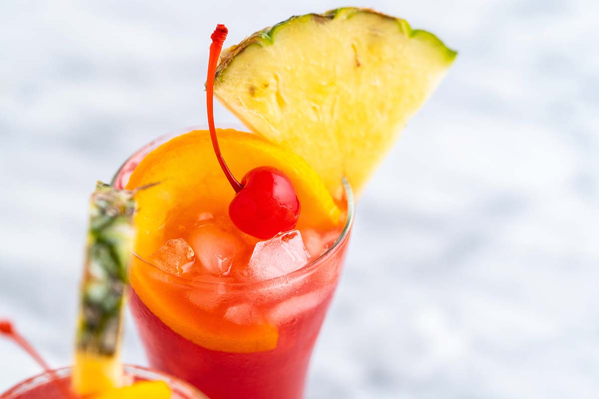 rum runner garnished with fresh fruit