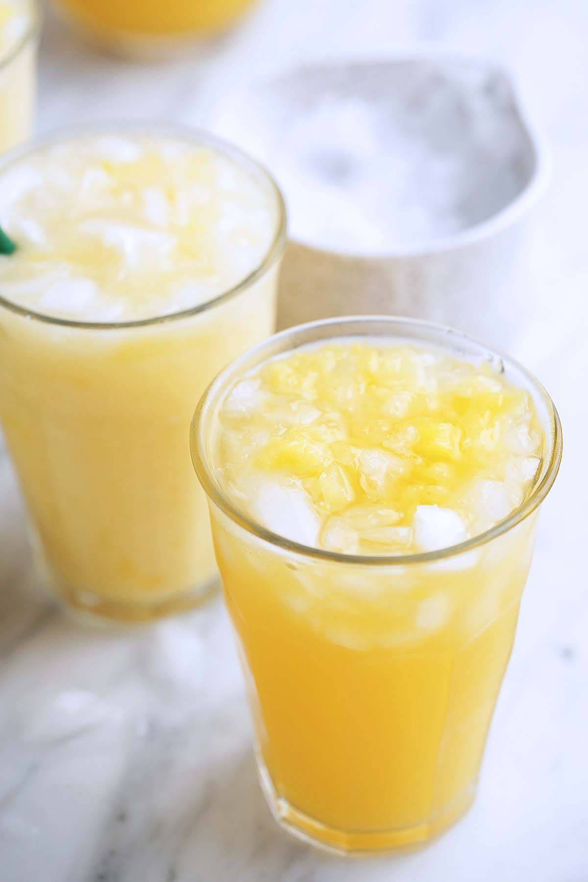 starbucks paradise pineapple refresher without coconut milk