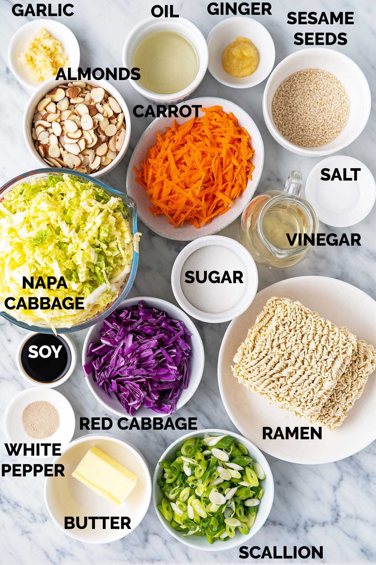 crunchy ramen noodle salad ingredients