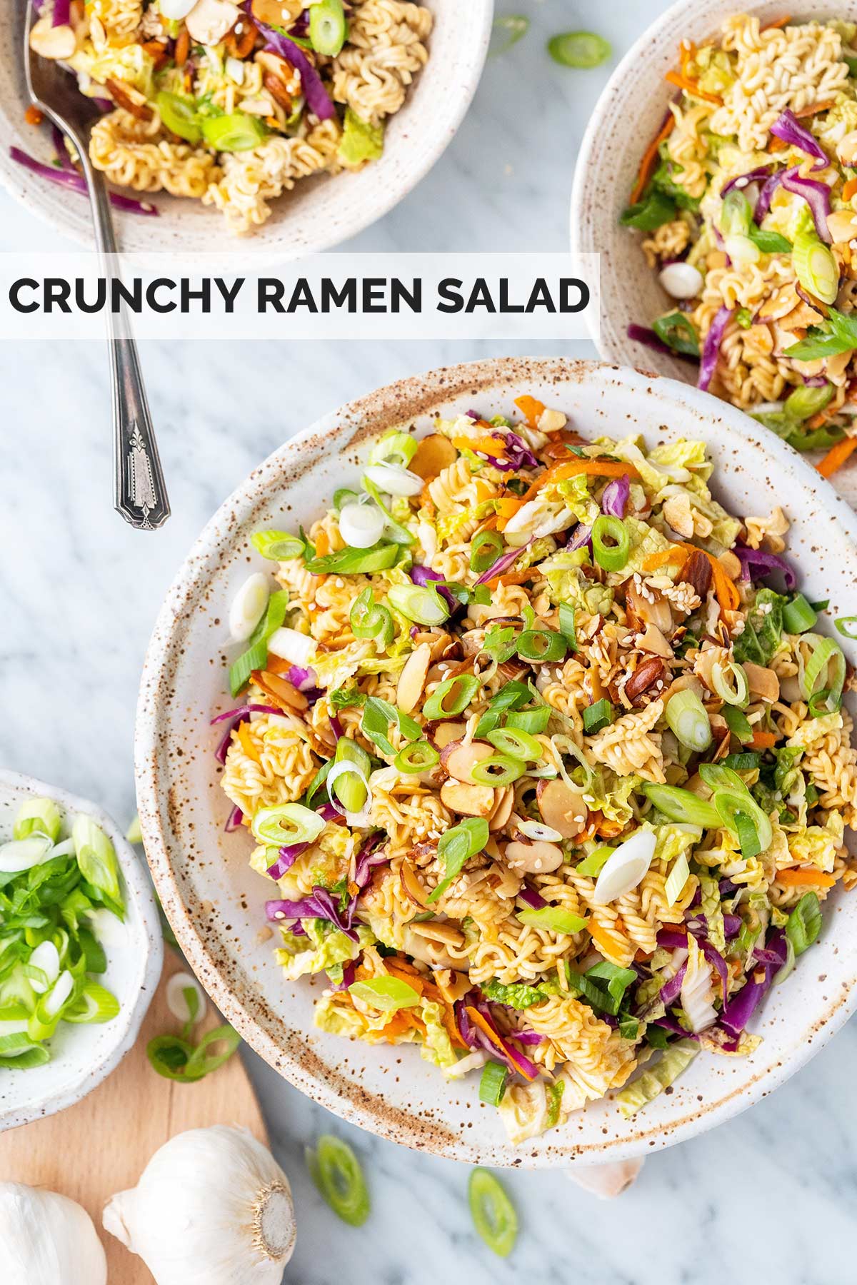 crunchy ramen noodle salad recipe pin