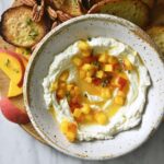 whipped feta with honey peaches recipe featured image