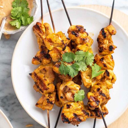 chicken peanut satay recipe featured image