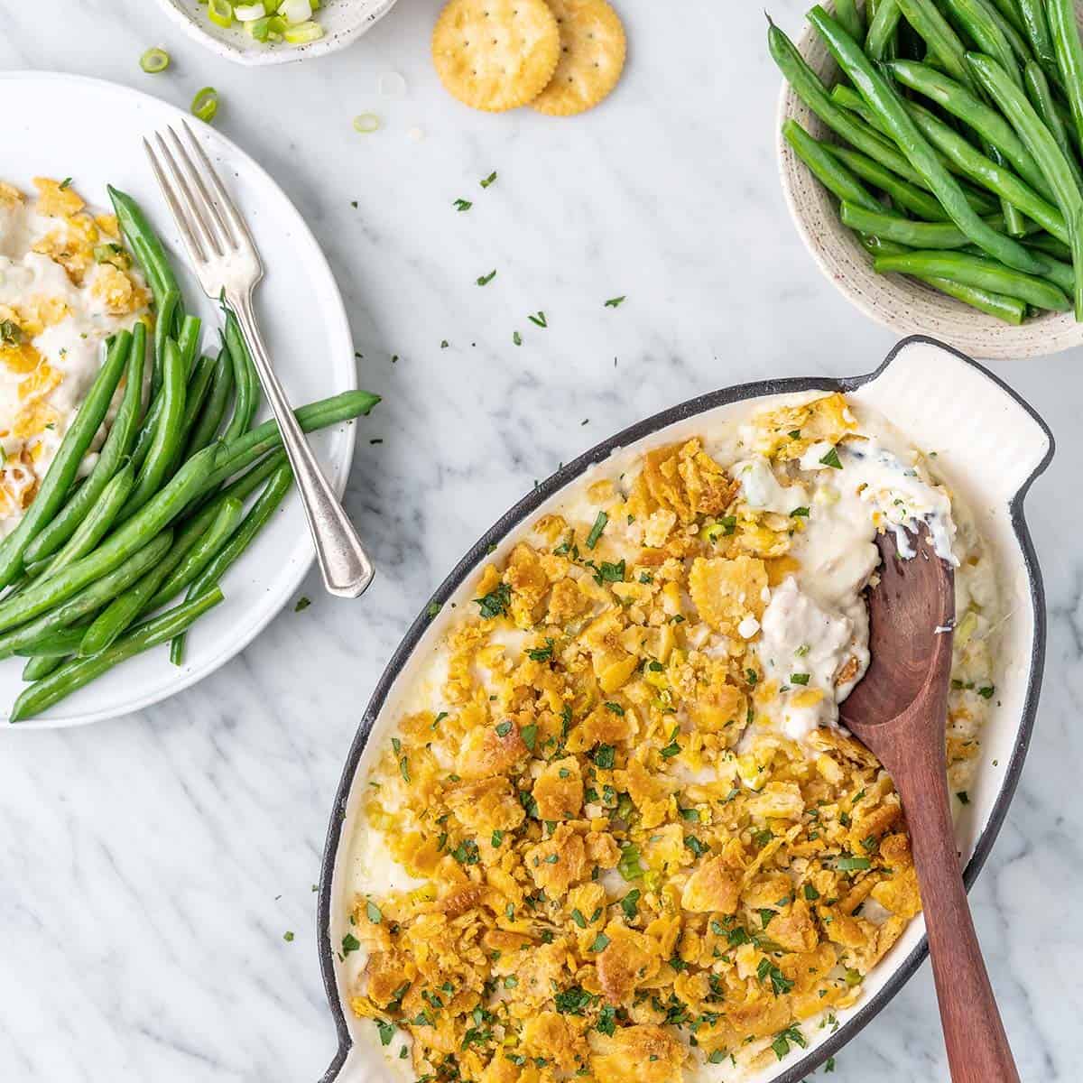 million dollar ritz chicken casserole recipe featured image