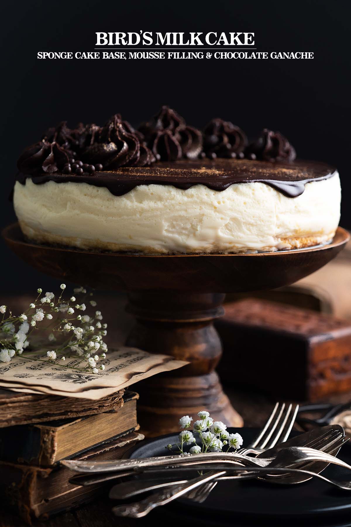 classic Russian birds milk cake ptichye moloko recipe pin