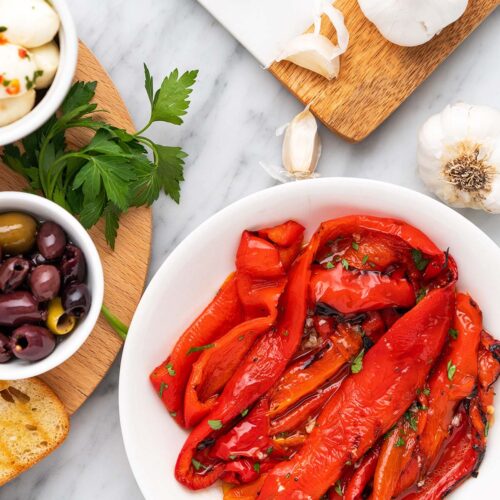 grilled or roasted red pepper featured image