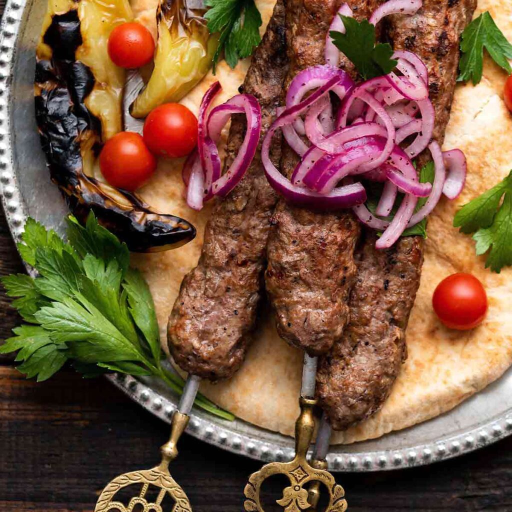 Turkish ground lamb adana kebabs featured image