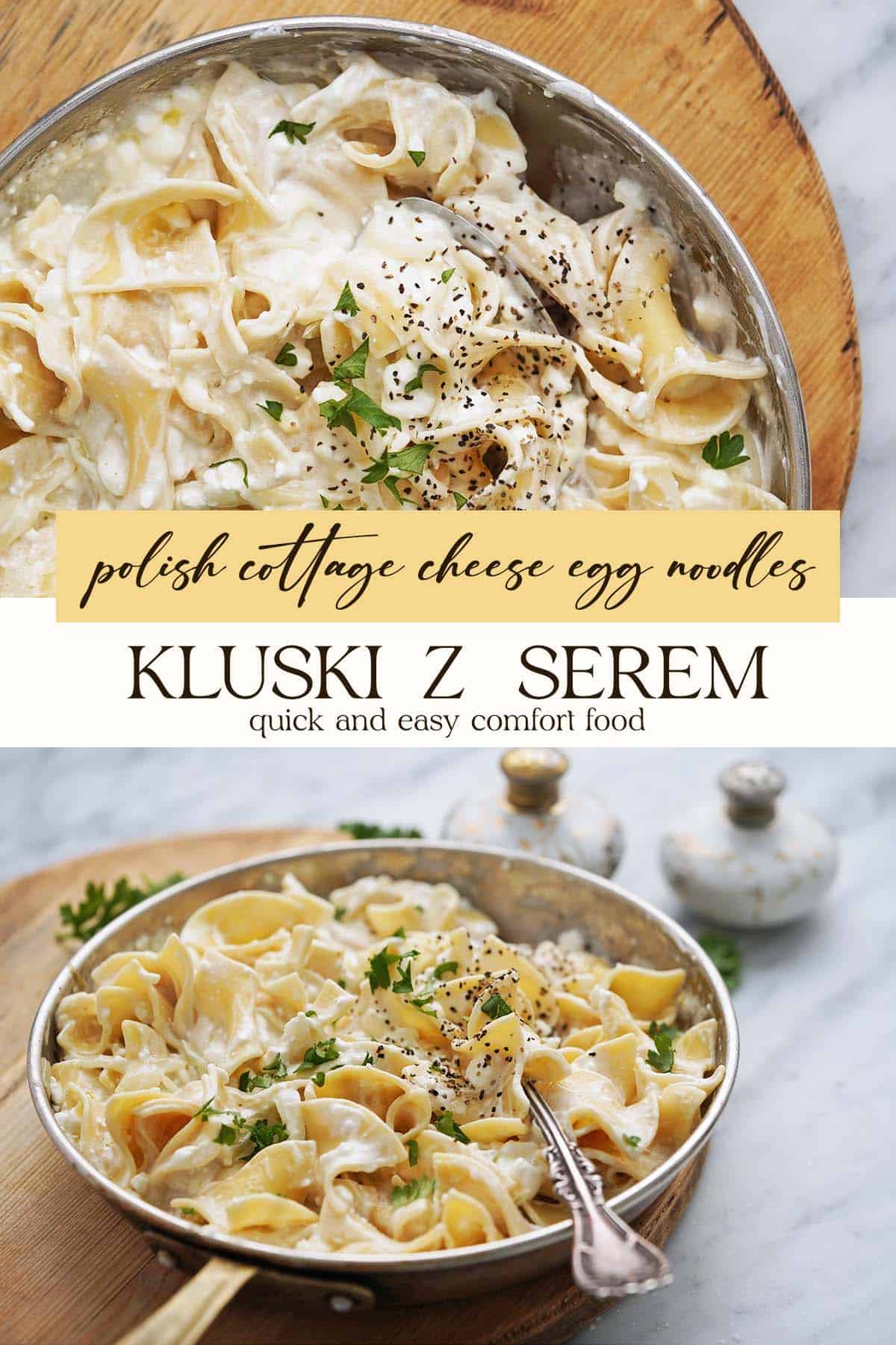 kluski z serem polish egg noodles with cottage cheese recipe pin