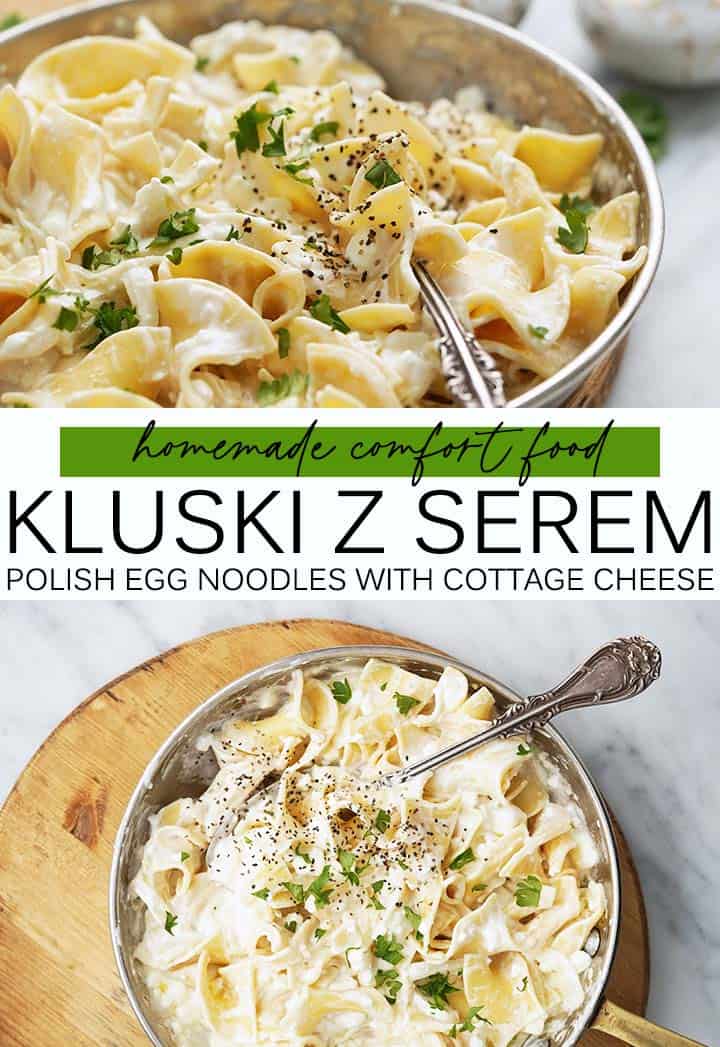 polish egg noodles with cottage cheese pin
