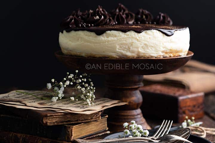 russian sour cream gelatin cake with chocolate ganache