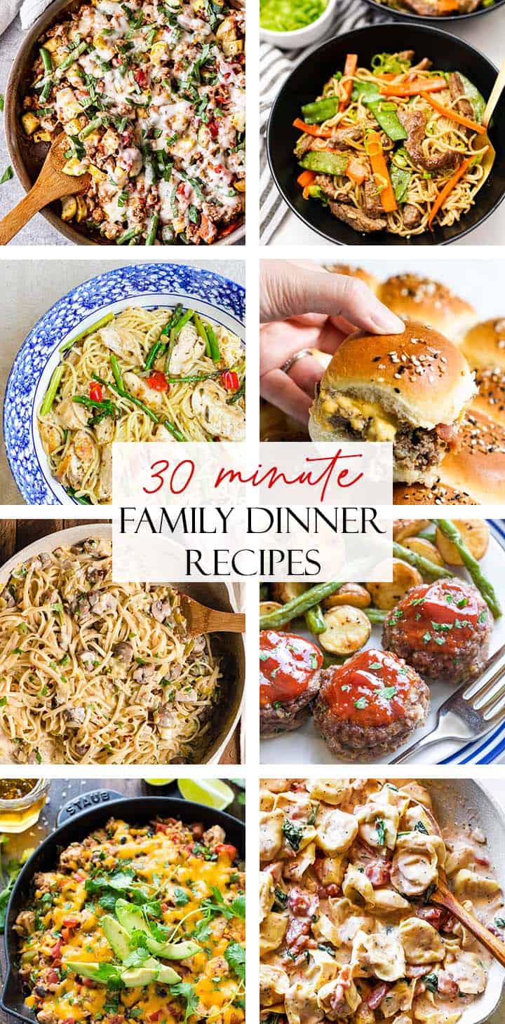 30 minute family dinner recipes pin