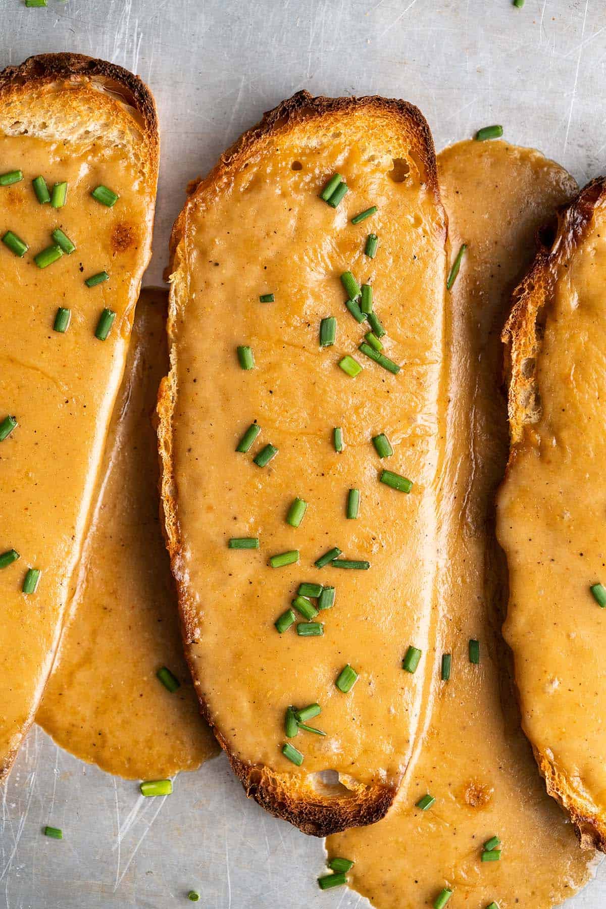 authentic welsh rarebit on tray