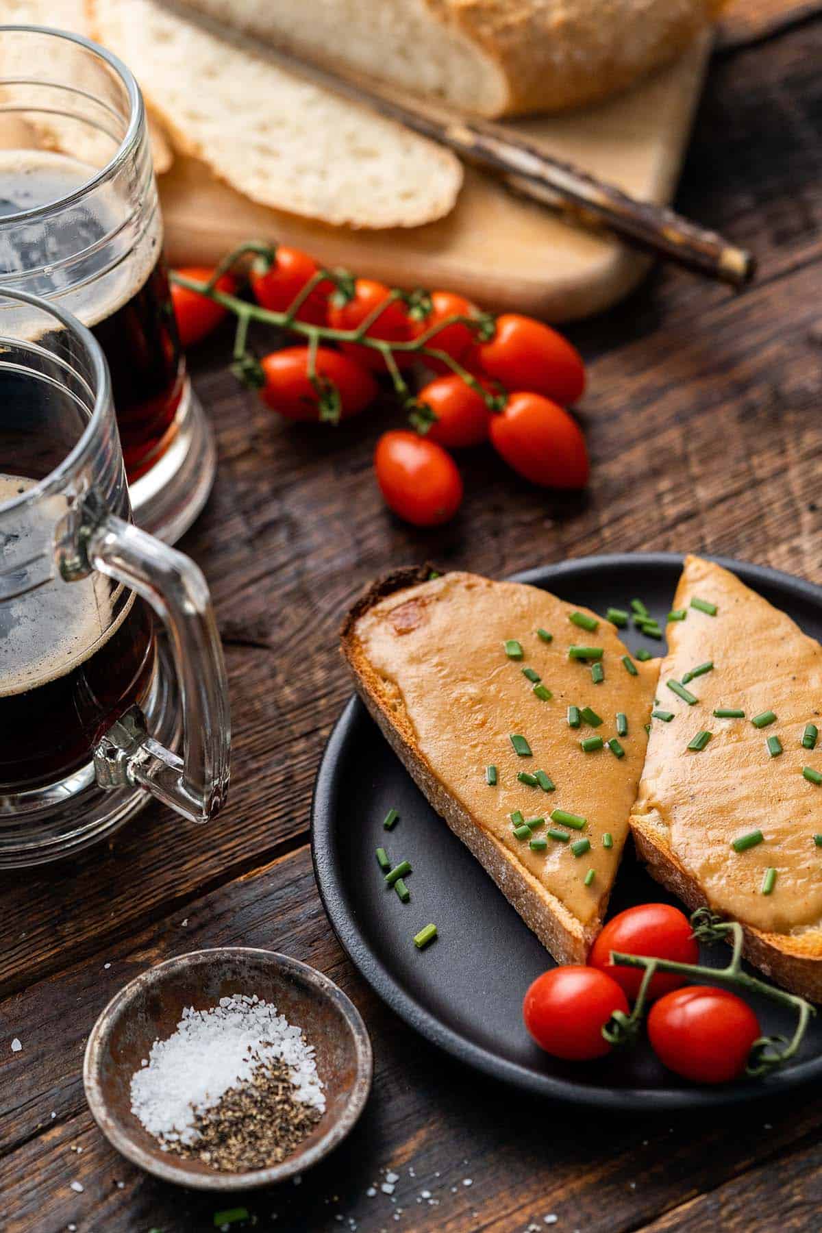 classic pub lunch of welsh rarebit toast