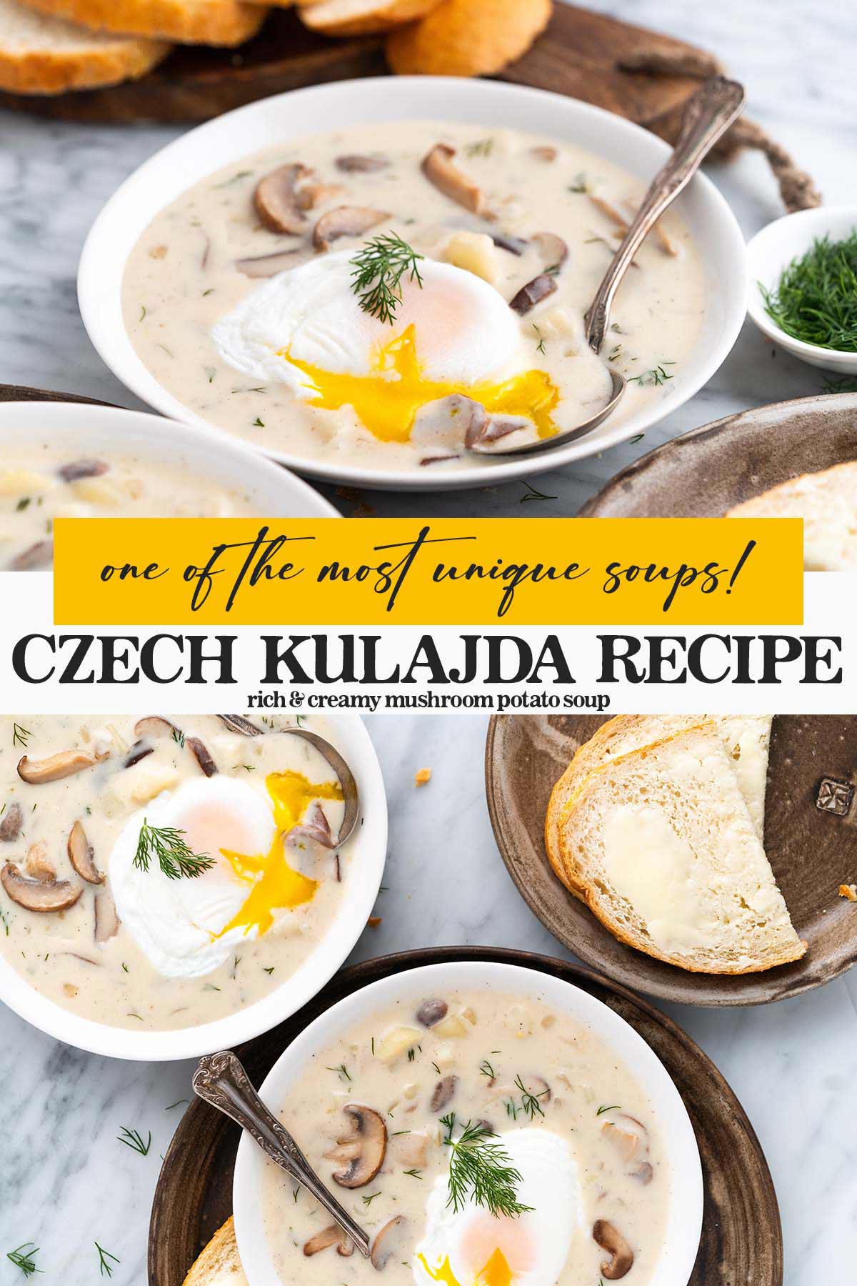 czech kulajda soup recipe pin